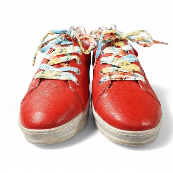 Remonte Ravenna D5803-33 Red Leather Low-Top Casual Sneakers Women's 11.5/44 - Picture 3 of 12